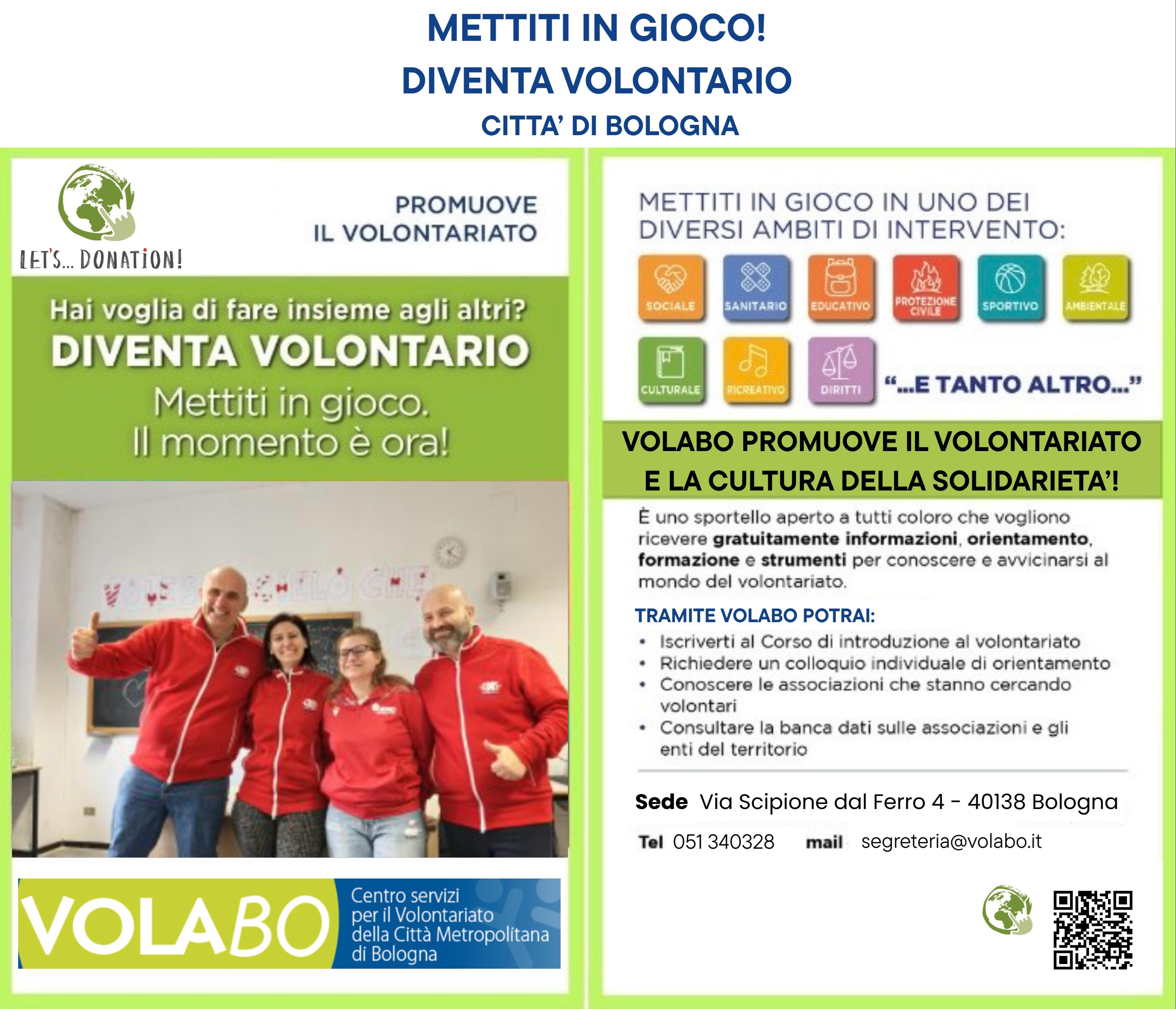 Servizio di orientamento e formazione al volontariato di Bologna