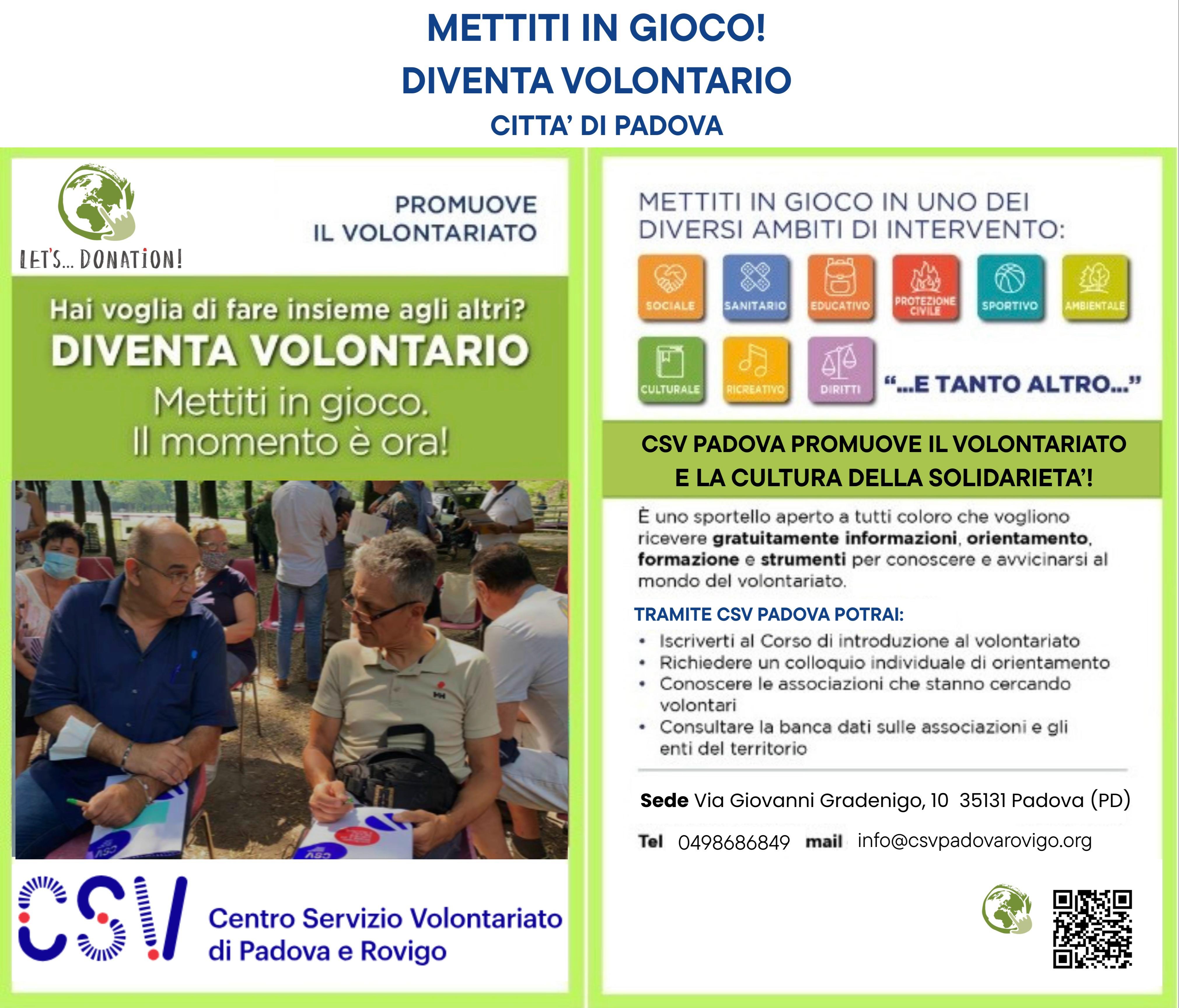 Servizio di orientamento e formazione al volontariato di Padova e Rovigo