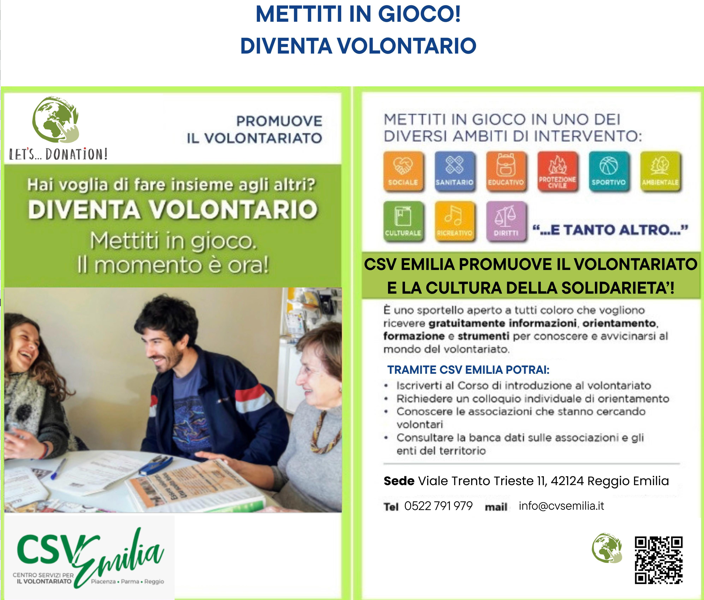 Servizio di orientamento e formazione al volontariato di Parma