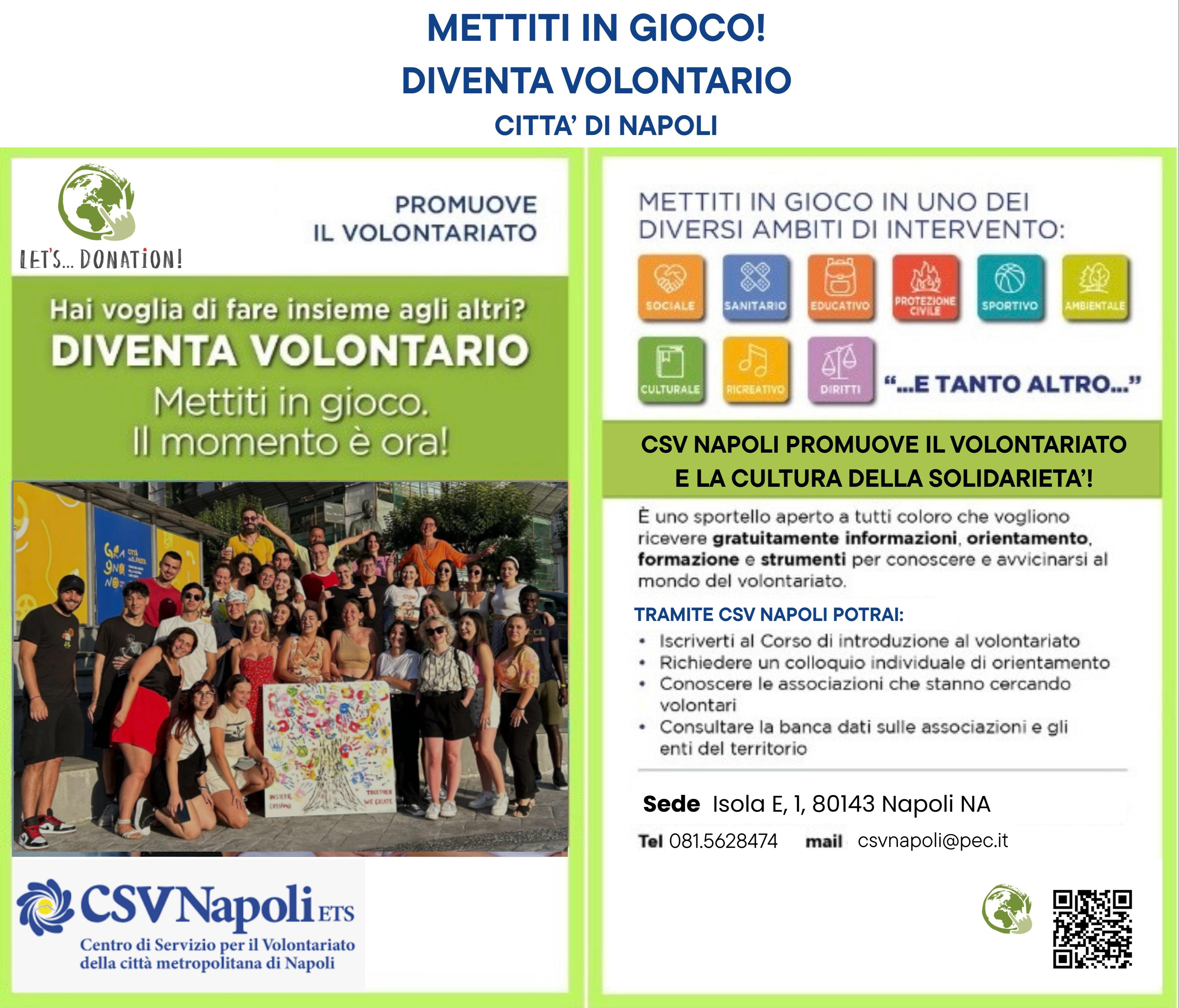 Servizio di orientamento e formazione al volontariato di Napoli