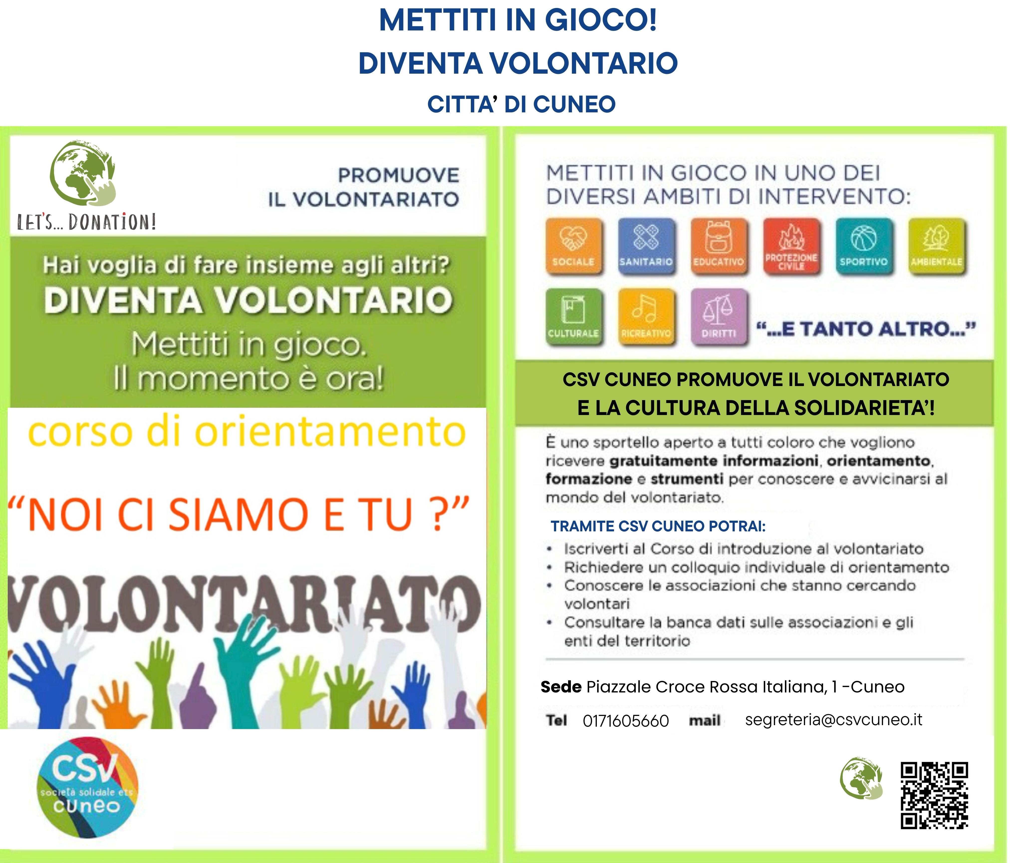 Servizio di Orientamento al Volontariato - Cuneo