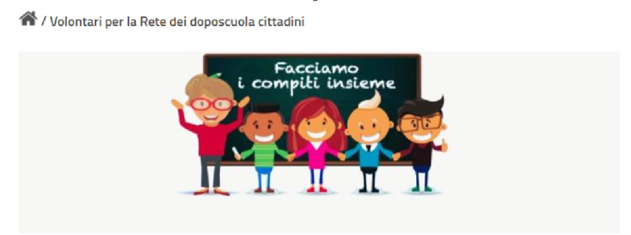 Comune di Milano: Volontari per la Rete dei doposcuola cittadini