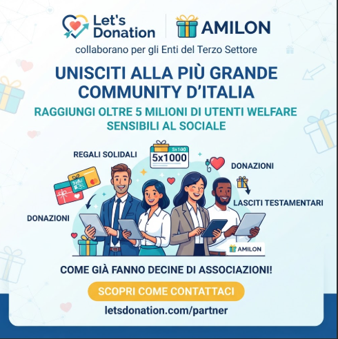 Let's Donation: Raggiungi oltre 5 milioni di utenti welfare con la tua Associazione